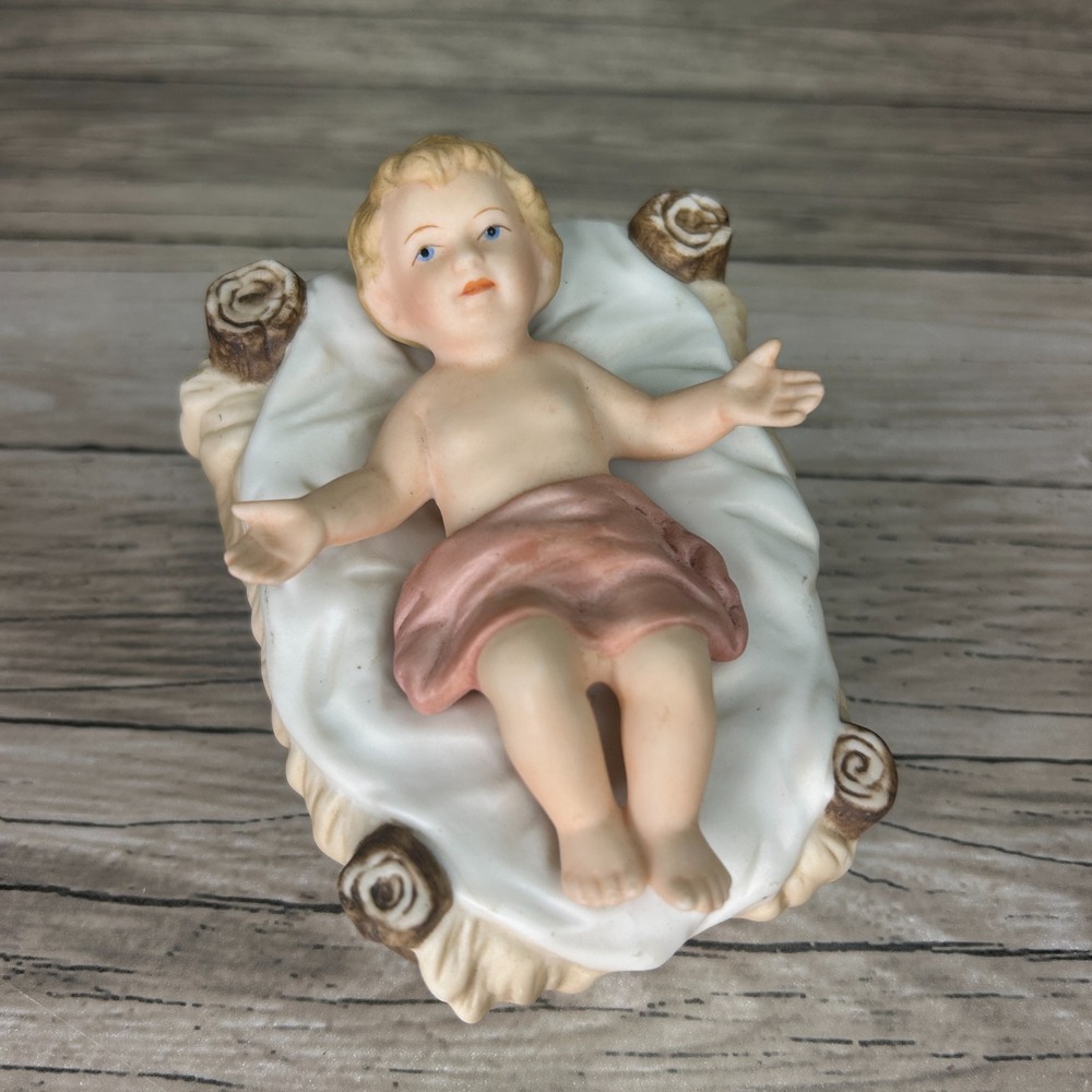 Homco Nativity Baby Jesus Replacement Manger 5418
